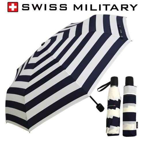 스위스밀리터리 3단수동 네이비스트라이프 우산