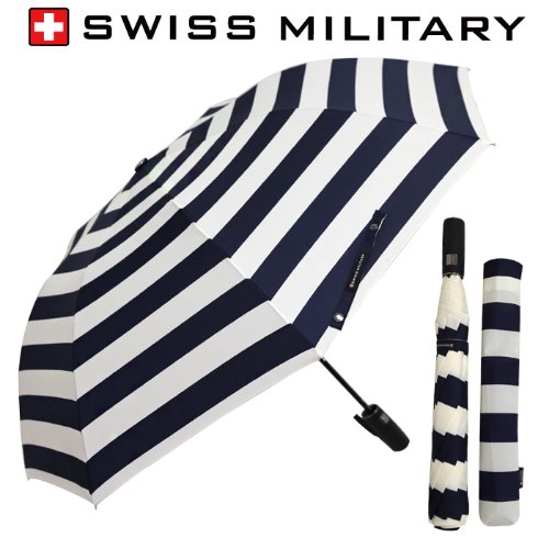 스위스밀리터리 2단자동 네이비스트라이프 우산