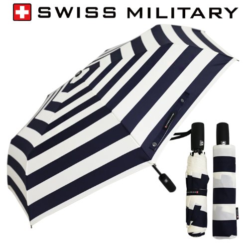 스위스밀리터리 3단7K 완전자동 네이비스트라이프 우산
