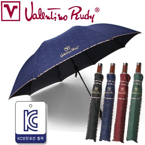 발렌티노루디 2단폰지 컬러엠보 바이어스 우산